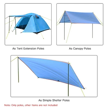 2 buc aer liber Camping Cort Echipamente Baldachin Prelată Stalpi Suport Tije de Fier Baldachin Tent Cadru Cort de Camping Accesorii