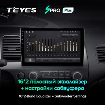 TEYES SPRO Plus Pentru Honda Civic 8 FK, FN FD 2005 - 2012 Radio Auto Multimedia Player Video de Navigare Android 10 Nu 2din 2 din dvd
