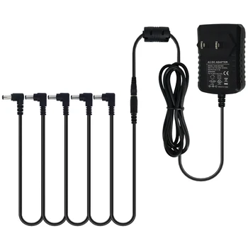 5 Mod de Chitara Electrica Efect Pedala de Alimentare accesorii Cabluri Adaptor Daisy Chain Sârmă Pro 9V DC 1A NOI, UE, UK, JP AU Plug pod