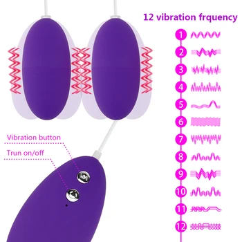 Dual Sex Ou Vibrator de Control de la Distanță G-Spot Masaj Masturbari Anal Stimulator Vibrator Ou Jucărie Sexuală pentru Femei de sex Feminin Masturbari