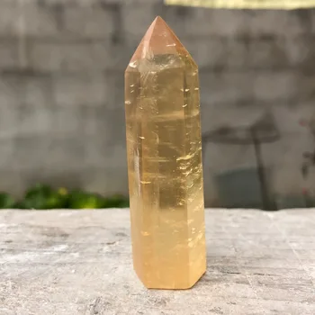 1 bucată Naturale Galben de Calcit, Cristal de Piatra Obelisc Cuarț Bagheta calcit piatra Punct de Minerale-Specimen de Vindecare reiki