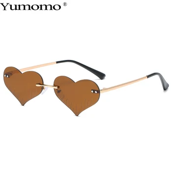 2020 Moda de Dragoste Unice Flacără ochelari de Soare Femei Vintage Personalitate fără rame, Ochelari de Soare Negru Roșu Ochelari de vedere Barbati UV400