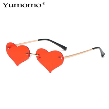 2020 Moda de Dragoste Unice Flacără ochelari de Soare Femei Vintage Personalitate fără rame, Ochelari de Soare Negru Roșu Ochelari de vedere Barbati UV400