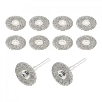 10buc / lot 22mm Diamant Discuri de Tăiere Ferăstrău cu 2 buc 3mm Diametru Tijă Fixă pentru Tăiere de Sticlă Metal
