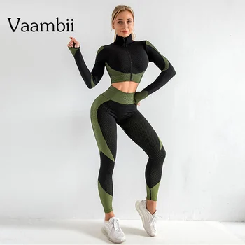Plus Dimensiune 2 Bucata Femeie De Formare Fără Sudură Yoga Set De Antrenament De Sport Seturi Pentru Femei Sport Sportwear Costum De Sport, Cu Perforații
