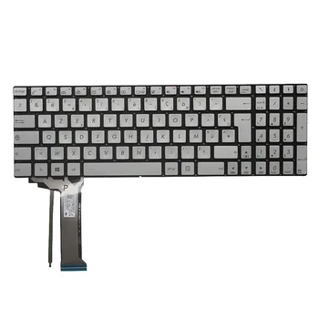 Franceză Nouă de Argint pentru ASUS GL752 GL752V GL752VL GL752VW GL752VWM ZX70 ZX70VW G58 G58JM G58JW G58VW cu iluminare din spate FR tastatura laptop