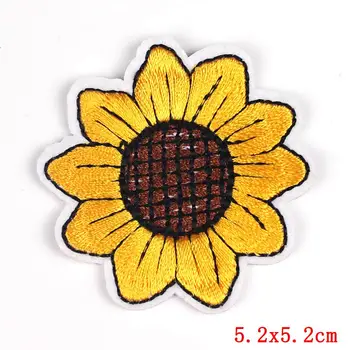 Prajna 10BUC Floarea-soarelui de Fier Pe Patch-uri de Desene animate Brodate Autocolante Pe Haine Ornament en-Gros Insigne DIY Sac de Pantofi Aplicatiile