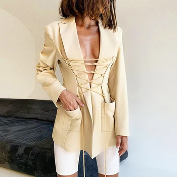 FANTOYE Femei de Moda Dantelă Sus Blazer 2021 Primăvară Nouă Neregulate Jachete Elegante, Doamnelor Costum Formal Pentru WomenKorean Streetwear