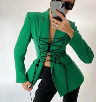 FANTOYE Femei de Moda Dantelă Sus Blazer 2021 Primăvară Nouă Neregulate Jachete Elegante, Doamnelor Costum Formal Pentru WomenKorean Streetwear