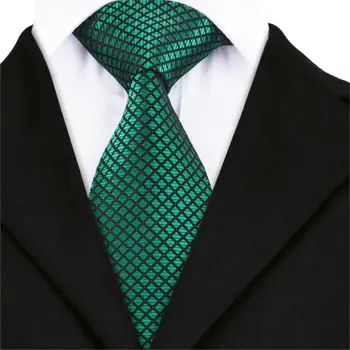 SN-1608 Hi-Tie Noua Carouri și o Cravată Verde Batista Butoni Set Fashion Mens de Înaltă Calitate de Mătase, Jacquard Gravatas Mens Corbatas