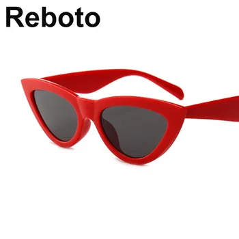 Vintage ochi de pisica ochelari de soare femei 2018 brand mici ochelari de soare doamnelor oglinda retro roșu ochelari de nuante pentru femei UV400 ochelari