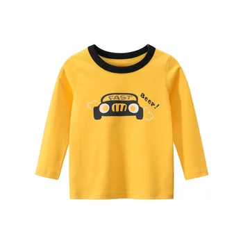 Copii T-shirt Boys Primăvară Topuri cu Maneci Lungi Desene animate Culoare Solidă 2020 Toamna din Bumbac Tricou 1-8 Ani Copiii Tricouri Haine