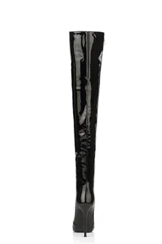 MUYISEXI femei coapsei cizme de Iarna Peste Genunchi Cizme Club de noapte din Oțel tube dans Cizme negru alb roșu 34-43 BH01