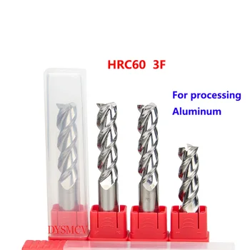 10 buc End Mill 1mm 2mm 3mm 4mm HRC60 3Flute Carbură Solidă Spirală Endmills CNC Strung freza Instrumente pentru Aluminiu prelucrare