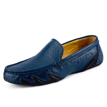Piele Barbati Pantofi Casual Brand de Lux 2020 italiană Barbati Mocasini Mocasini Respirabil Alunecare pe Pantofi cu Barca Plus Dimensiune