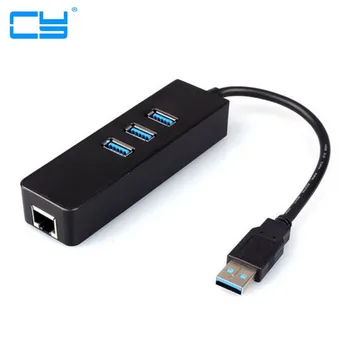 Noul USB 3.0 la RJ45 Lan Card de Rețea Gigabit Ethernet Cablu adaptor Cu 3-Port Hub pentru Macbook air Notebook