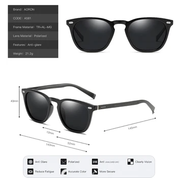 AORON Polarizat ochelari de Soare Barbati /Femei Clasic de Moda Ochelari de Soare TR Cadru de Aluminiu Picior UV400 ochelari de Soare