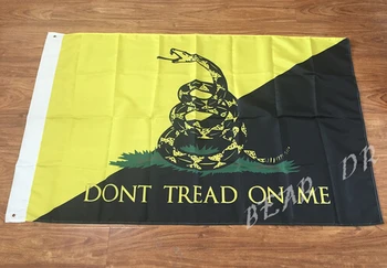 3x5ft de Înaltă calitate, Statele Unite ale americii de pavilion Gadsden drapelul de stat NU CĂLCA PE MINE negru și galben șarpe pavilion Transport Gratuit