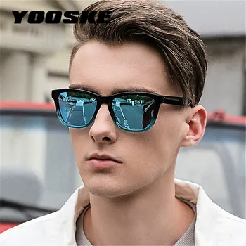 YOOSKE Bărbați Vintage Polarizat ochelari de Soare Femei Supradimensionat Ochelari de Soare pentru barbati Brand de Conducere Oglinzi Acoperire Lentile de Ochelari