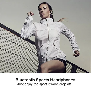 Wiresto Sport Căști fără Fir, Căști Bluetooth Stereo Pliabila Sweatproof Căști cu fixare pe gât Design pentru Sport în aer liber