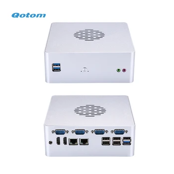 Qotom DIY Mini Computere Desktop Q600S Sistem Barebone Suport 6 7 Gen Procesor RAM DDR4 M. 2 SSD Mini Home Office PC