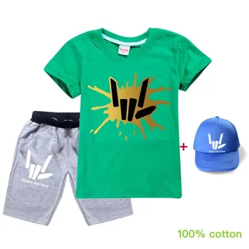 Toddler boys seturi de îmbrăcăminte pentru copii de Vară Haine pentru Copii Set fata casual tinuta sport copii, Haine împărtăși dragostea t shirt Suit