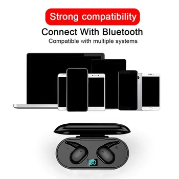 Upgrade Y30 TWS de Amprente Touch Bluetooth 5.0 Căști fără Fir, Căști de Gaming 4D Handsfree Stereo Portabil cu Incarcare