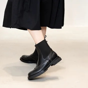 FEDONAS 2020 Toamna Pantofi Femei Cizme Glezna Cu Tocuri Reale Letaher Tocuri inalte Cizme Cizme Biroul de Partid Pantofi de damă Femeie