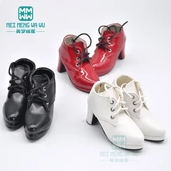 BJD accesorii papusa de pantofi se potriveste 1/3 BJD SD10 SD13 papusa de moda cu toc pantofi de piele negru, alb, vin Rosu