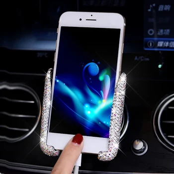 Lux Auto Universal Suport De Telefon În Mașină De Aerisire Se Montează Telefon Inteligent Mobil Suport Bling Accesorii Auto Pentru Fete Femei
