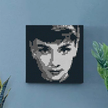 Audrey Hepburn Pixel Art MOC Mozaic Personalizat Foto DIY Jucării Cărămizi Pictura Figura de Proiectare blocuri Creative cadou de Crăciun