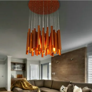 Moderne de Lux noutate Neregulate bar din lemn combinație plafon cu LED-uri lampă candelabru home deco living meci candelabru lumina