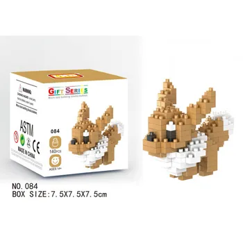 Legoinglys Creative DIY Particule Mici Asamblate Blocuri Elf Pokemon Pikachu Papusa Jucării pentru Copii Ornamente de Crăciun