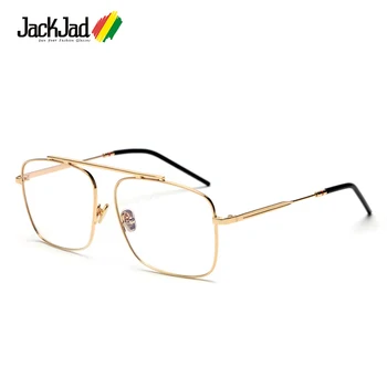 JackJad Epocă Pătrat Stil de Metal Rece Bărbați Simplu de Ochelari de Brand de Moda de Design de Ochelari cu Ramă de Ochelari de vedere Oculos De Grau SS31077