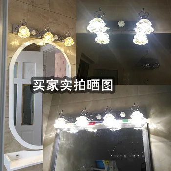 Gratuit de foraj oglinda farurilor baie de perete de lumină baie CONDUS de machiaj din oțel inoxidabil lampă de economisire a energiei lampă de perete wl4211557