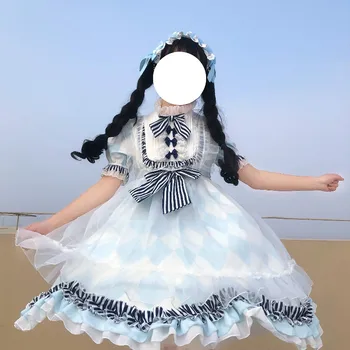 Vara Japoneză Lolita rochie de domnișoara de dulce lolita rochie retro bowknot de zi cu zi fata retro rochie victoriană kawaii fata gotic jsk dres