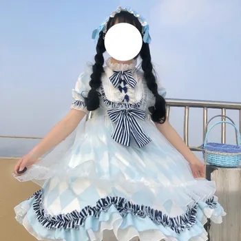 Vara Japoneză Lolita rochie de domnișoara de dulce lolita rochie retro bowknot de zi cu zi fata retro rochie victoriană kawaii fata gotic jsk dres