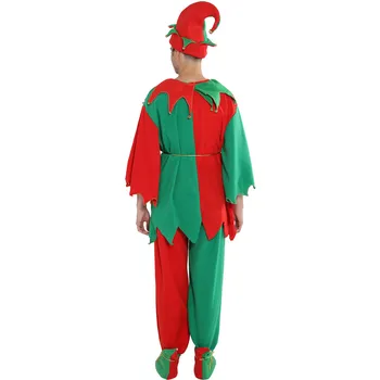 Eraspooky Unisex Plus Dimensiune Elf De Crăciun Cosplay Costum De Moș Crăciun Moș Helper Costume Pentru Bărbați Adulți Femei De Anul Nou Rochie Fancy