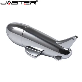 JASTER LOGO-ul Personalizat de Noi Metalic Argintiu de Avion de Aer Model Usb 2.0 Stick de Memorie Flash Pen Drive pentru Aer Avionul Companiei