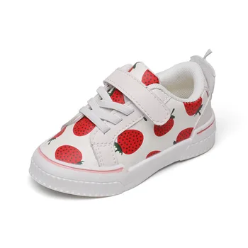 Nouă Copii Pantofi Plat Toddler Copii Băieți Fete Adidași De Moda Pantofi Sport Casual Drăguț Stawberry Pantofi Cu Talpă Moale Pantofi
