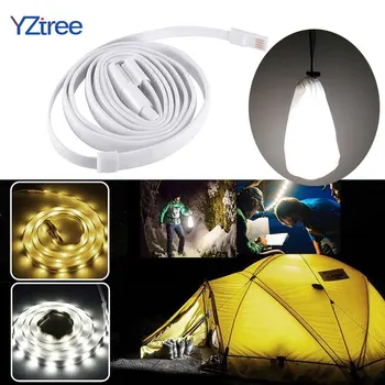 YZtree Portabil cu LED-uri Impermeabil Benzi de 1,5 m DC5V USB Flexibila SMD 2835 tub luminos LED pentru Exterior de Camping, pentru Drumeții Cort de Felinar Lampa