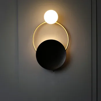 Nordic a CONDUS lampă de perete designer culoar, coridor, camera de zi fundal lampă de perete modernă post lumina dormitor de lux lampă de noptieră