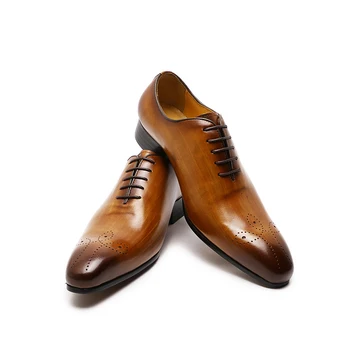FELIX CHU Dimensiuni Mari 7-13 Oxfords Barbati din Piele Pantofi bucății de Moda Casual, a Subliniat Toe Formale de Afaceri de sex Masculin Rochie de Mireasa Pantofi