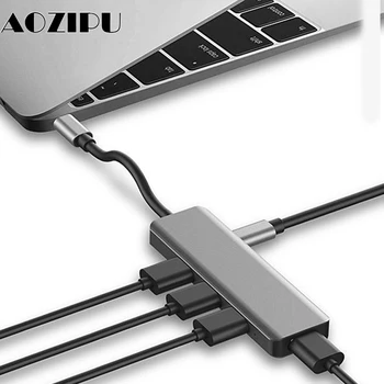 Multifuncțional USB de Tip c, Stație de Andocare USB-C HUB USB 3.0 RJ45 Adaptor VGA pentru MacBook Samsung Galaxy S8 S9 HUAWEI Matebook