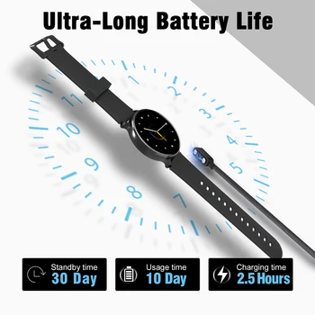 IOWODO X2 Ceas Inteligent Bărbați Femei Monitor de Ritm Cardiac 45 de Zile de Viață a Bateriei rezistent la apa 5ATM Sport Barbati Smartwatches Pentru Android iOS