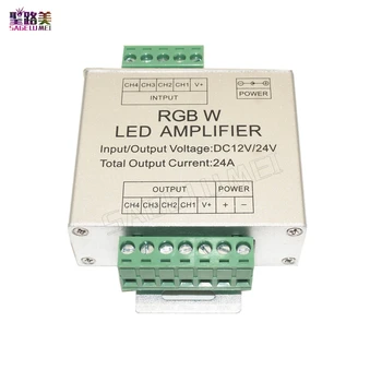 Pentru rgbw led-uri rgb tpae panglică LED-uri RGBW Amplificator DC12V/ 24V 24A 4 Canale 4 CANALE de Iesire 3CH RGBW Benzi cu LED-uri de Putere Repetor Controller