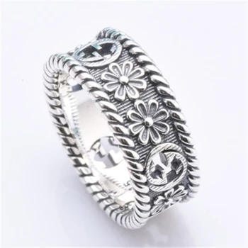 Argint 925 nou fierbinte de vânzare inel turcoaz, clasic logo-ul farmec bijuterii originale, cadou pentru prietena