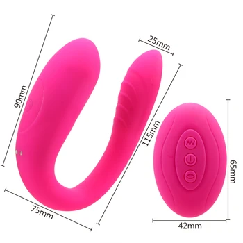 IKOKY Cota Cuplu Suge Vibratorul Formă de U Flexibil Clitoris Vagin Stimulator Vibrator Jucarii Sexuale de Cuplu G-spot Vibrator
