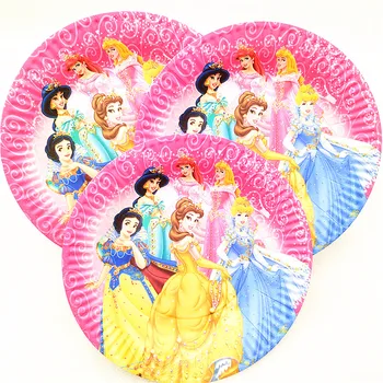 Disney Șase Printesa Tema de Proiectare pentru Ariel 152Pcs/Lot Petrecerea de Ziua Decor Roz Tacamuri Pentru copii de Aprovizionare Partid