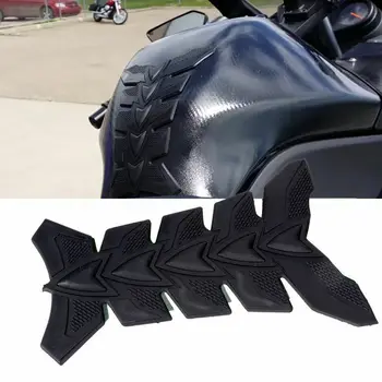 Negru Cauciuc 3D cu Motociclete Modificate de Combustibil Rezervorul Tampon Protector Decal Autocolant